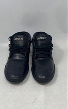 Load image into Gallery viewer, Lacoste Mens Ampthill Black Leather Lace-Up Mid Top Sneaker Shoes Size 9.5
