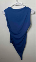 Load image into Gallery viewer, Zara Womens Blue Sleeveless Square Neck Bodysuit Blouse Top Size Small