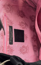 Load image into Gallery viewer, My Flat In London Womens Black Pink Dog Quilted Inner Pockets Tote Bag