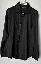 Load image into Gallery viewer, Geoffrey Beene Mens Black Long Sleeve Slim Fit Dress Shirt Size Medium With Tag