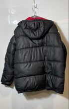 Load image into Gallery viewer, Jordan Boys Red And Black Long Sleeve Hooded Full-Zip Puffer Jacket Size XL