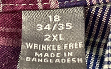 Load image into Gallery viewer, Michael Kors Mens Multicolor Plaid Regular Fit Dress Shirt Size 18 34/35 2XL