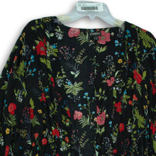 Load image into Gallery viewer, Express Womens Multicolor Floral 3/4 Sleeve Tie Waist Kimono Blouse Top Size L/G