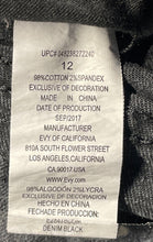 Load image into Gallery viewer, Sean John Boys Black Denim Dark Wash Distressed Skinny Leg Jeans Size 12