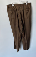 Load image into Gallery viewer, Santorelli Mens Brown Como 2 Pleated Front Slash Pocket Dress Pants Size 38