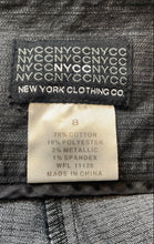 Load image into Gallery viewer, NYCC Womens Black Flat Front Straight Leg Pockets Trouser Pants Size 8