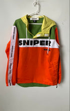 Load image into Gallery viewer, Sniper Gang Mens Multicolor Colorblock 1/4 Zip Windbreaker Jacket Size Medium