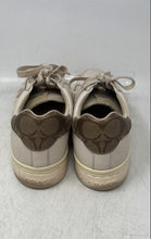 Load image into Gallery viewer, Coach Womens Clip G4966 Beige Brown Leather Low Top Lace-Up Sneaker Shoes Sz 7 B