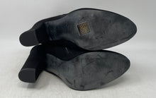 Load image into Gallery viewer, MAS34 Womens Black Suede High Block Heel Side Zip Ankle Bootie Size 9