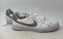 Load image into Gallery viewer, Nike Mens Court Royale AC White Gray Leather Lace-Up Sneakers Shoes Size 12