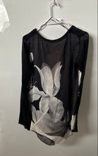Load image into Gallery viewer, Zara Womens Black Printed Shirt Long Sleeve Pullover T-Shirt Size Small