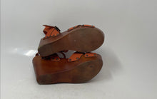 Load image into Gallery viewer, Madden Girl Womens Orange Leather Adjustable Ankle Strap Platform Sandals Sz 5/5