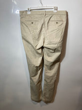 Load image into Gallery viewer, Express Mens Beige Slim-Fit Flat Front Straight Leg Chino Pants Size 36x32