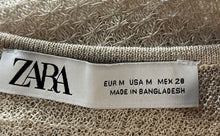 Load image into Gallery viewer, Zara Womens Carmelite Long Sleeve Round Neck Pullover Blouse Top Size Medium