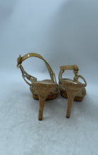 Load image into Gallery viewer, Michael Kors Womens Beige Brown Open Toe Platform Heels Size 9.5M