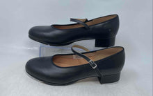 Load image into Gallery viewer, Bloch Womens Tap-On Black Leather Round Toe Block Heel Tap Dance Shoes Size 11.5