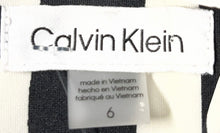 Load image into Gallery viewer, Calvin Klein Womens Black White Striped Belted Sheath Dress Size 6 With Tag