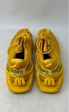 Load image into Gallery viewer, Tsiodfo Mens Yellow Low Top Lace-Up Round Toe Running Shoes Size EUR 43