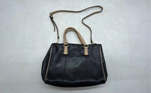 Load image into Gallery viewer, Antonio Melani Womens Black Brown Inner Pockets Satchel Handbag With Strap