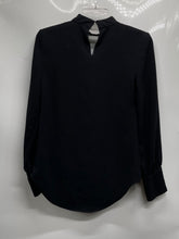 Load image into Gallery viewer, Zara Womens Black Keyhole Neck Long Sleeve Pullover Blouse Top Size XS