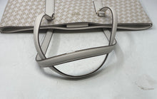 Load image into Gallery viewer, DKNY Womens Ivory Monogram Print Magnetic Shoulder Strap Medium Tote Bag