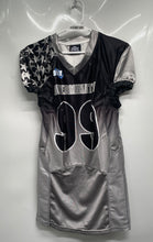 Load image into Gallery viewer, UWA Womens Gray Black King Of The Turf #99 Personalized Football Dress Sz Y-XL