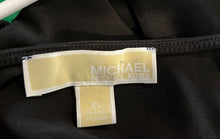 Load image into Gallery viewer, Michael Kors Womens Black Cutout Short Sleeve Pullover Blouse Top Size XL