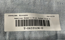 Load image into Gallery viewer, American Bazi Womens Blue Denim Distressed Long Sleeve Jean Jacket Size Small