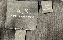 Load image into Gallery viewer, Armani Exchange Mens Black Cotton Short Sleeve Regular Fit Polo Shirt Size XS