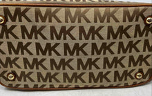 Load image into Gallery viewer, Michael Kors Womens Jet Set Brown Signature Print Double Handle Shoulder Bag