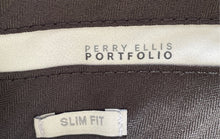 Load image into Gallery viewer, Perry Ellis Portfolio Mens Blue Flat Front Straight Leg Dress Pants Size 36x30