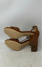 Load image into Gallery viewer, Michael Kors Womens Leela Brown Studded Suede Ankle Strap Sandals Size 9.5M