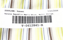Load image into Gallery viewer, Banana Republic Mens Multicolor Striped Long Sleeve Dress Shirt Size S 14-14.5