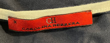 Load image into Gallery viewer, Authentic Carolina Herrera Womens Dark Blue Cotton Ringer T-Shirt Size Medium