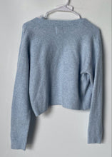 Load image into Gallery viewer, Disney Womens Blue Knitted 2 Piece Cardigan Sweater And Cropped Top Size XS