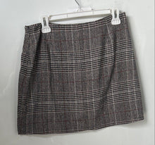 Load image into Gallery viewer, Lulus Womens Multicolor Plaid Flat Front Side Zipper Short Mini Skirt Size L