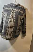 Load image into Gallery viewer, Zara Basic Womens Multicolor Geo Paisley Print Long Sleeve Button-Up Shirt Sz S