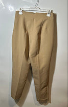 Load image into Gallery viewer, Zara Womens Beige Pleated Welt Pocket High Waist Trouser Pants Size Medium
