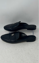 Load image into Gallery viewer, Michael Kors Womens Black Leather Round Toe Slip-On Flat Mule Sandals Size 9 M