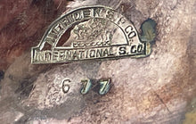 Load image into Gallery viewer, International Silver Co. Meriden Silver-Tone Ornate Handle And Footed Teapot