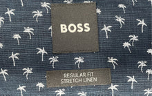 Load image into Gallery viewer, Hugo Boss Mens Blue Long Sleeve Regular Fit Stretch Button-Up Shirt Size 2XL
