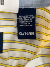 Load image into Gallery viewer, Chaps Mens Yellow Striped Long Sleeve Easy Care Button-Up Shirt Size XL