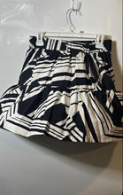 Load image into Gallery viewer, Banana Republic Womens Black White Abstract Tiered Pull-On Mini Skirt Size M