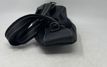 Load image into Gallery viewer, Bullcaptain Womens Black Leather Zipper Adjustable Strap Crossbody Sling Bag