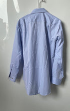 Load image into Gallery viewer, Calvin Klein Mens Blue Printed Collared Long Sleeve Dress Shirt Size 16