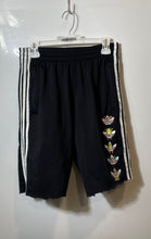 Load image into Gallery viewer, Adidas Mens Black White Elastic Waist Basketball Athletic Shorts Size Medium