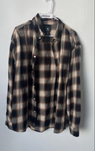Load image into Gallery viewer, H&M Mens Brown Plaid Long Sleeve Spread Collar Regular Fit Button-Up Shirt Sz L