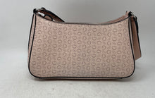 Load image into Gallery viewer, Guess Womens Pink Signature Print Single Strap Zip Top Lined Shoulder Handbag