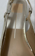 Load image into Gallery viewer, Dolce Vita Womens Yellow Gold Leather Square Toe Slingback Sandals Size 8