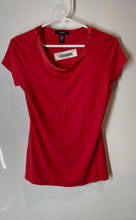 Load image into Gallery viewer, Alfani Womens Red Short Sleeve Round Neck Stretch Pullover T-Shirt Size XS